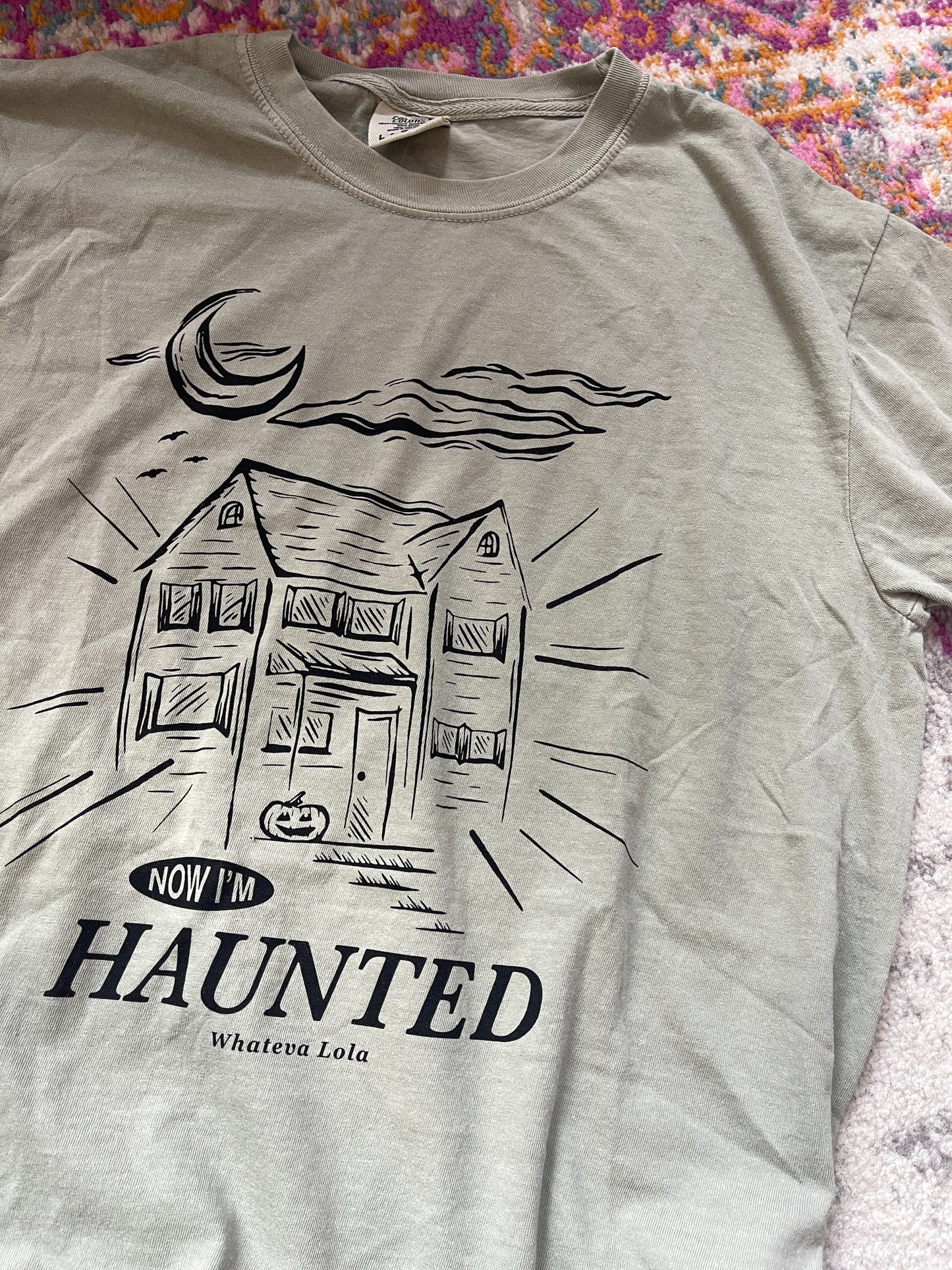 Medium & 2XL Green Haunted Tee
