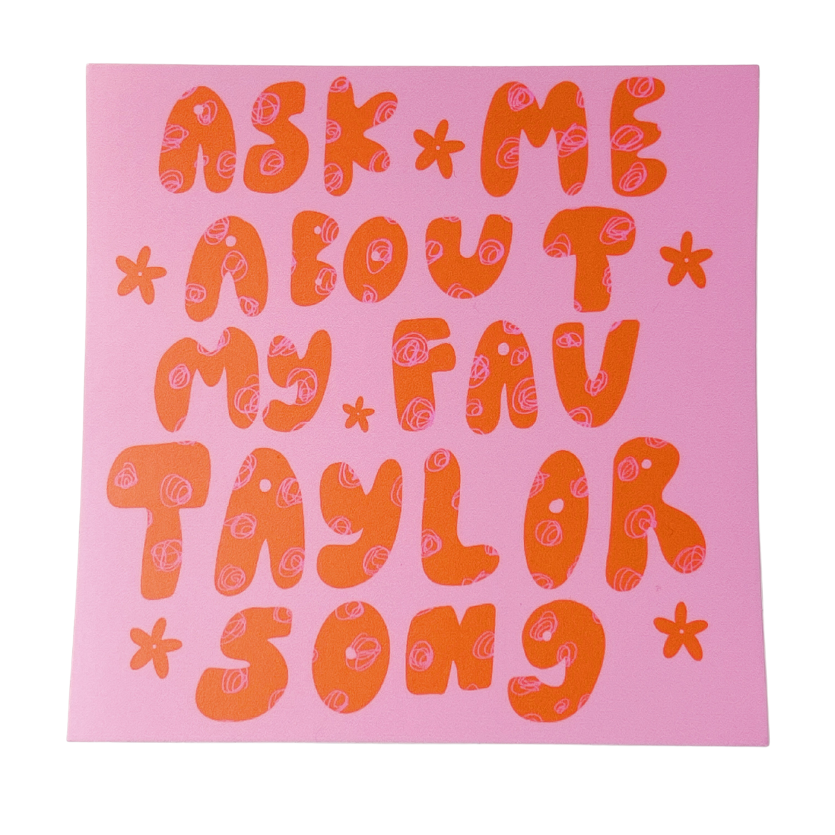 Fav Taylor Song Large Sticker