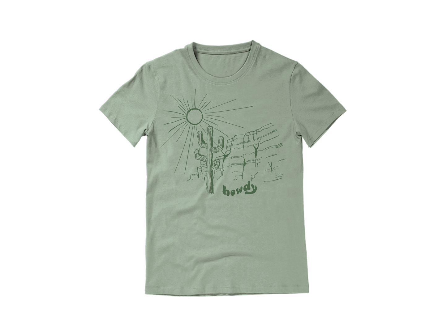 Howdy Green Tee