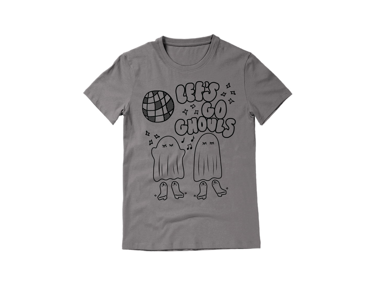 Let's Go Ghouls Gray Tee