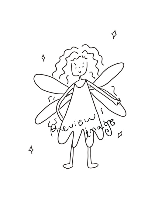 4 Whimsical Fairy Coloring Pages – Printable PDFs