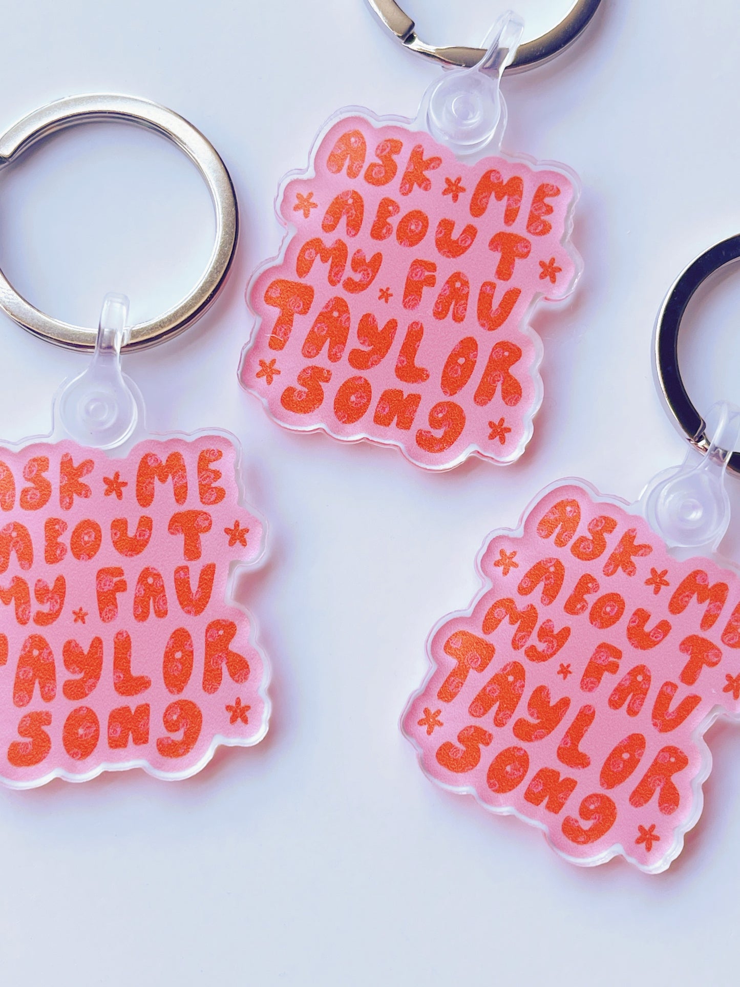 Ask Me About My Fav Taylor Song Keychain