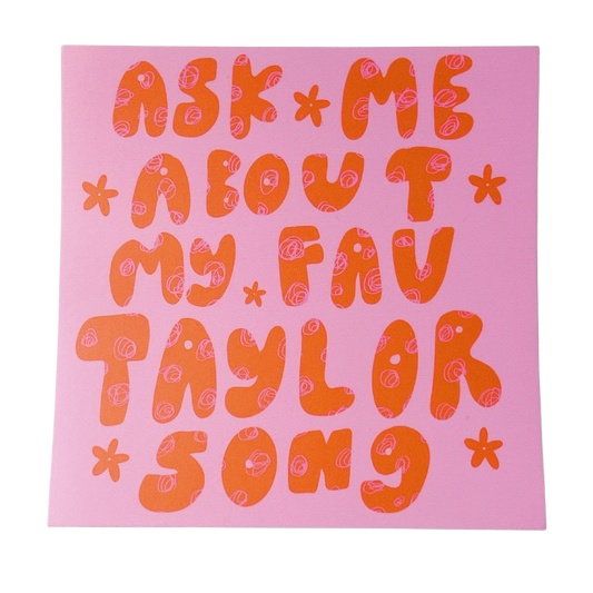 Fav Taylor Song Large Sticker