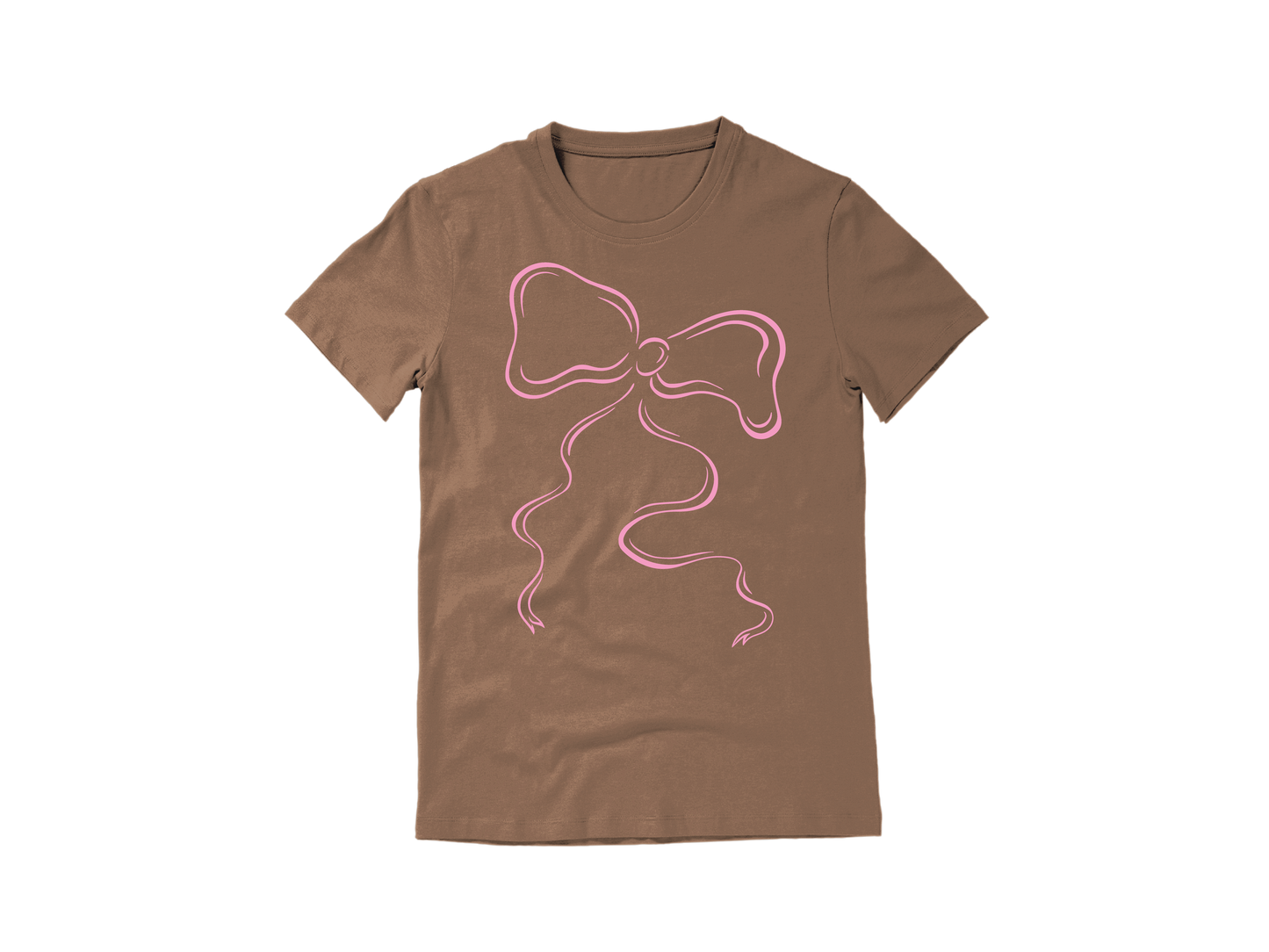 Pink and Brown Bow Tee