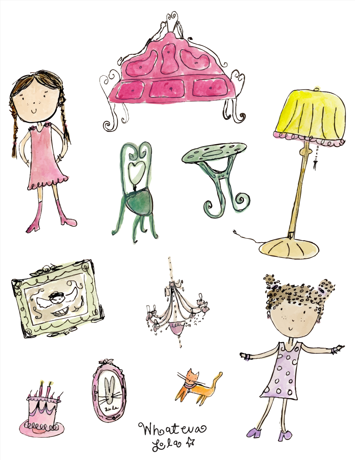 Whimsy Apartment Party Sticker Sheet